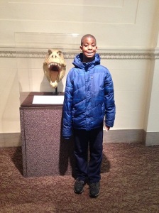 Tavares enjoying himself at the Field Museum in Chicago, IL on Christmas Eve