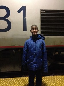 Getting ready to board the train at Chicago's Union Station to return home